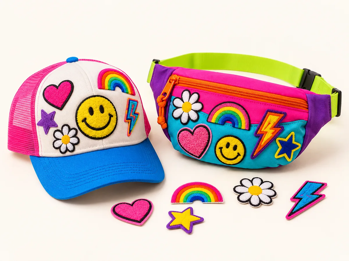 Patch Bar — Choose your patches and charms and create your own design.